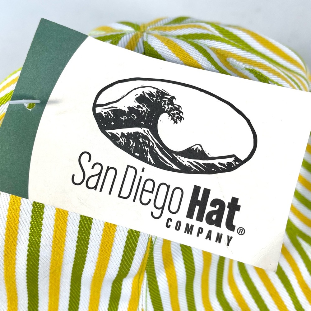 San‎ Diego Hat Co Bucket Hat Womens Small Striped Cotton Retro Y2K Festival NWT - Picture 5 of 11
